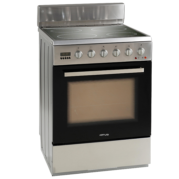 Artusi 60cm Freestanding Electric Oven with Ceramic Hob AFC607X The