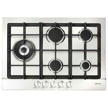 Artusi 70cm Gas Stainless Cooktop AGH70XFFD