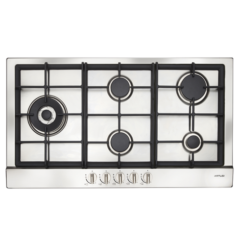 Artusi 90cm Maximus Series Gas Stainless Cooktop AGH91XFFD