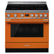 Smeg 90cm Orange Freestanding Portofino Oven CPF9IPOR - Factory Seconds