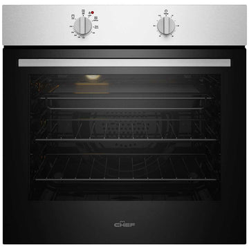 Chef 60cm Multi Function Fan Forced Electric Built-in Oven CVE612SB - Factory Seconds