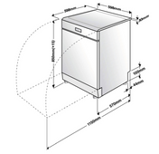 Baumatic Stainless Steel Freestanding Dishwasher BDW16BS