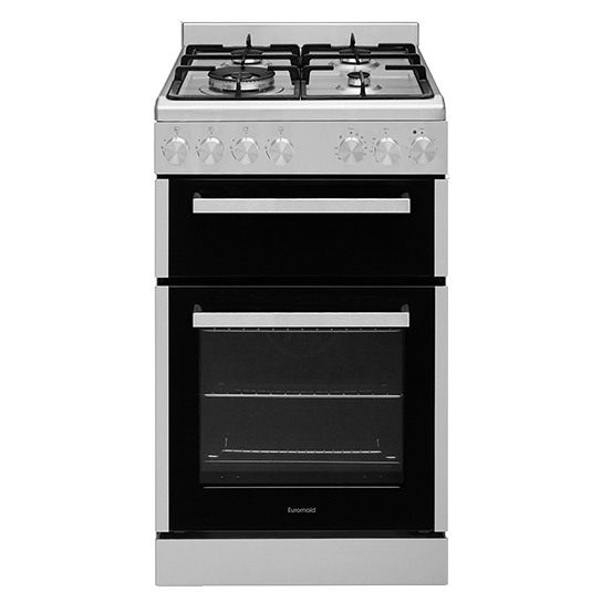 Euromaid 54cm Freestanding Stainless Steel Gas Oven and Cooktop EFS54FC DGS