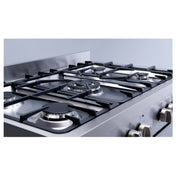 Euro 90cm Freestanding Dual Fuel Stainless Steel Oven EV900DPSX