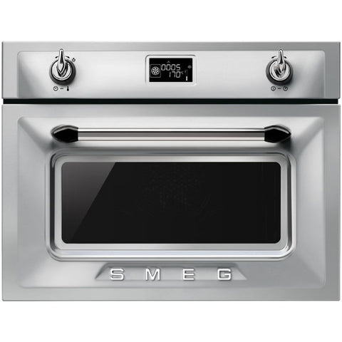 Smeg 45cm Victoria Compact Steam Oven SFA4920VCX - Factory Seconds