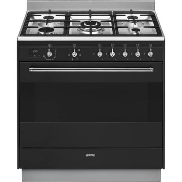 Smeg Black 90cm Freestanding Oven FS9606AS-1 - Carton Damage