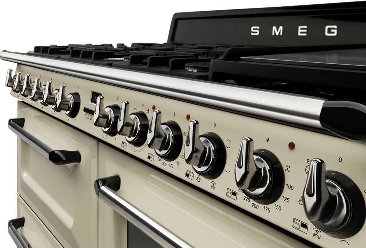 Smeg 110cm Victoria Aesthetic Freestanding Dual Fuel Oven/Stove TRA4110P - Clearance