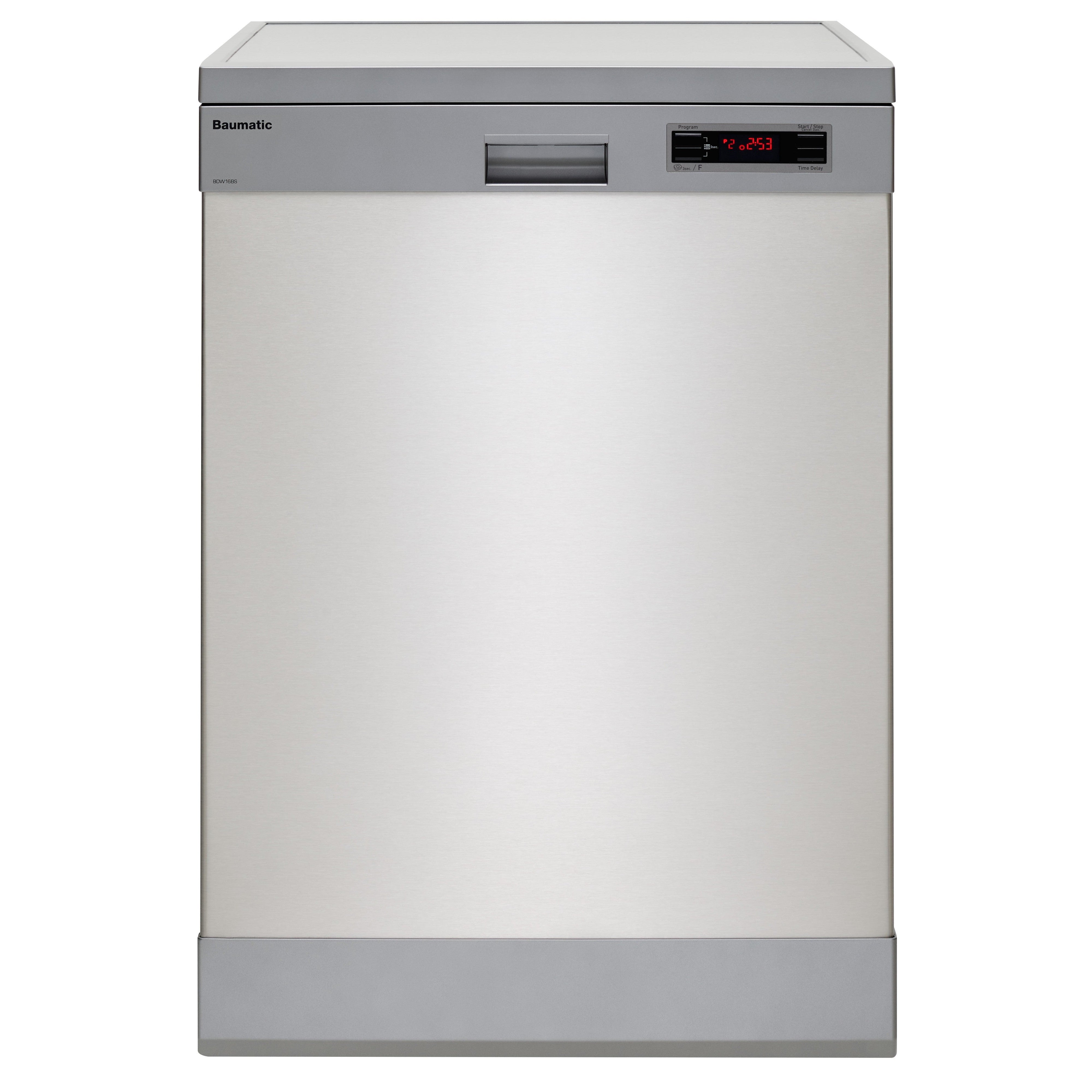 Baumatic Stainless Steel Freestanding Dishwasher BDW16BS