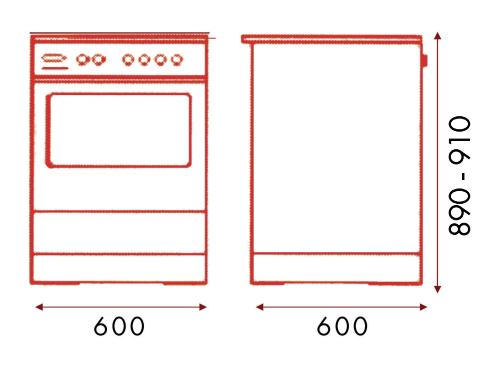 Euro 60cm Stainless Steel All Electric Freestanding Oven EV600EESX