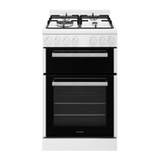 Euromaid 54cm Freestanding White Gas Oven & Cooktop EFS54FC-DGW