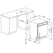 Smeg Black Underbench Diamond Series Dishwasher DWAU615DB3 - Carton Damage Discount