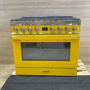 Smeg 90cm Yellow Portofino Freestanding Oven CPF9GPYWA - Factory Seconds