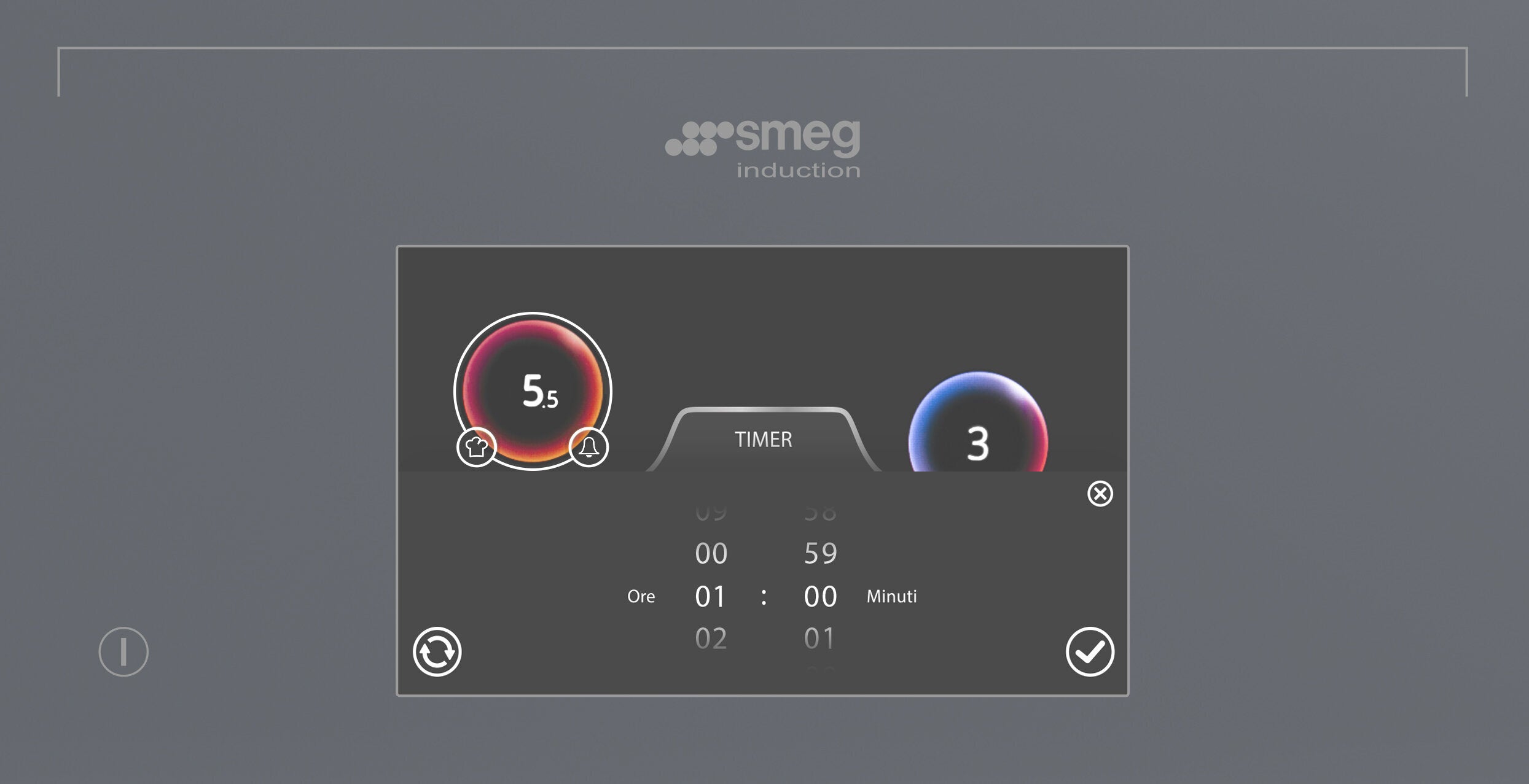 Smeg 93cm Linea Silver Ceramic Induction Cooktop SIA1963DS - Factory Seconds Discount