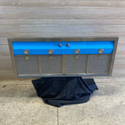 Smeg 120cm Portofino Turquoise Canopy Rangehood KPFA12T - Ex Display