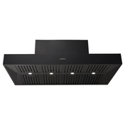 Schweigen 150cm Black BBQ Canopy Rangehood with Twin On Board Motors CL7375B