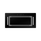 Schweigen 60cm Black Glass Undermount Rangehood with On Board Motor BGUM-6B