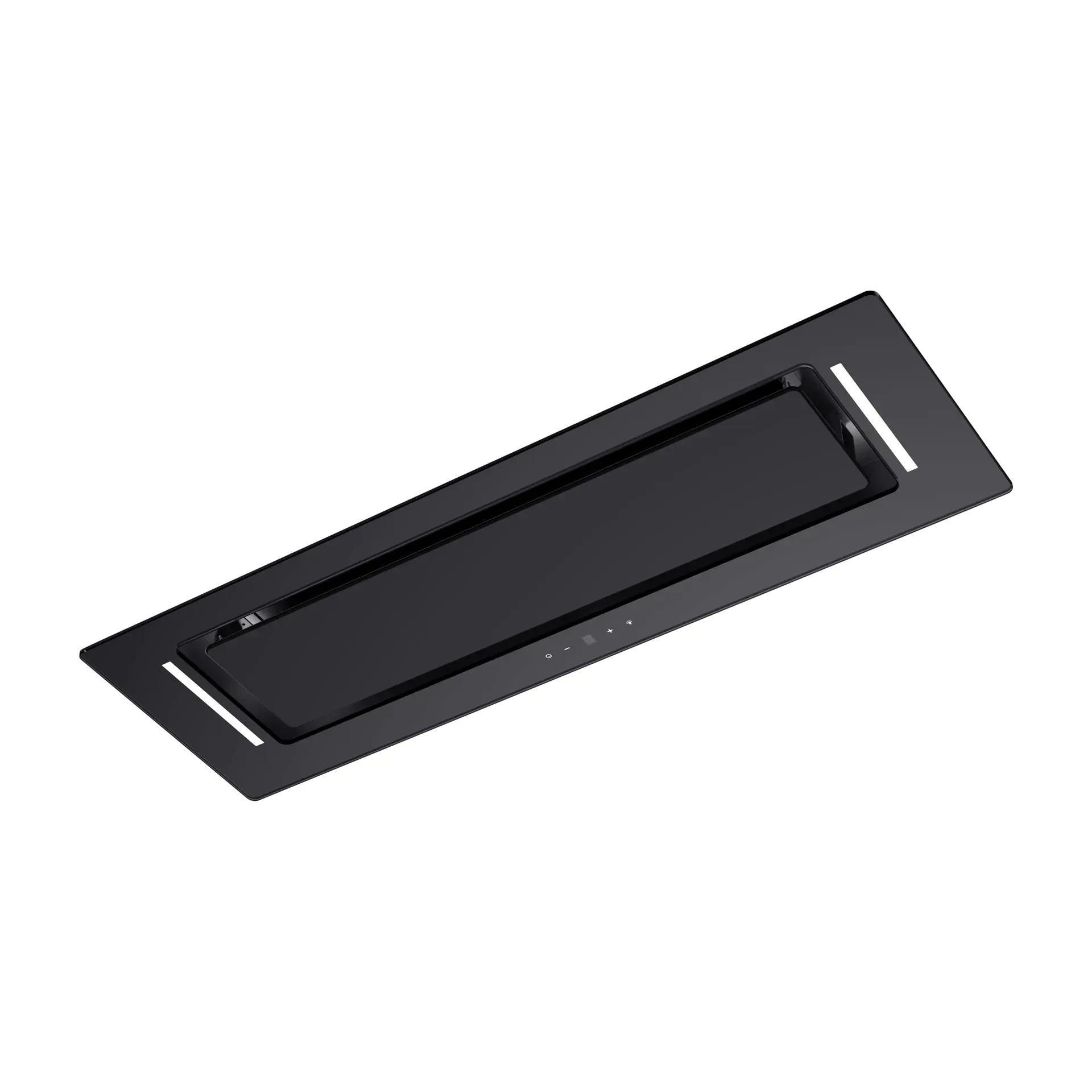 Schweigen 90cm Black Glass Undermount Rangehood with On Board Motor BGUM-9B