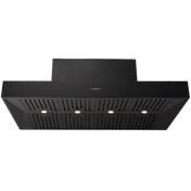 Schweigen 150cm Black BBQ Canopy Rangehood with Twin On Board Motors CL7375B