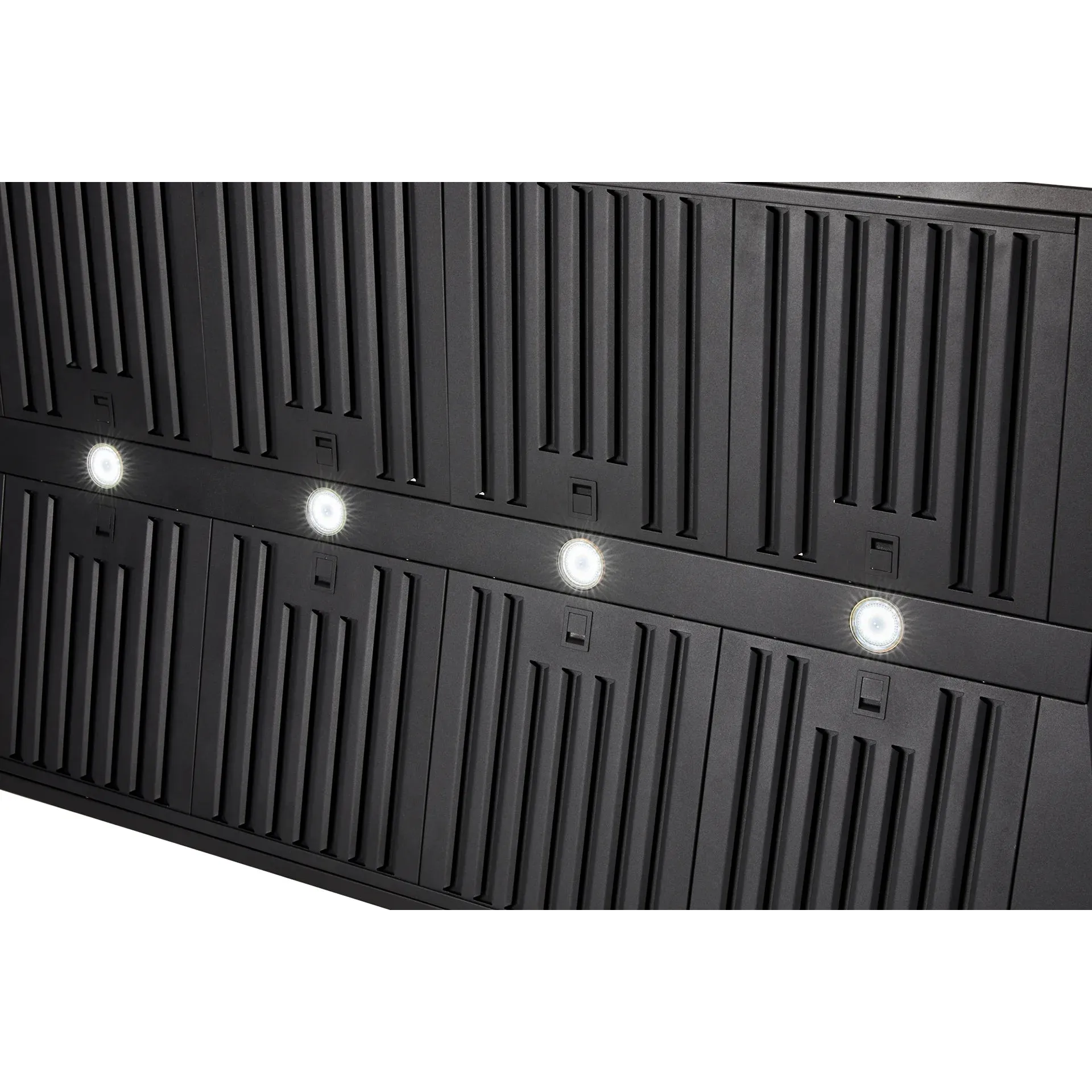 Schweigen 150cm Black BBQ Canopy Rangehood with Twin On Board Motors CL7375B