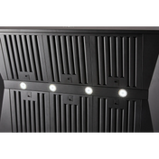 Schweigen 120cm Black BBQ Canopy Rangehood with Twin On Board Motors CL7372B