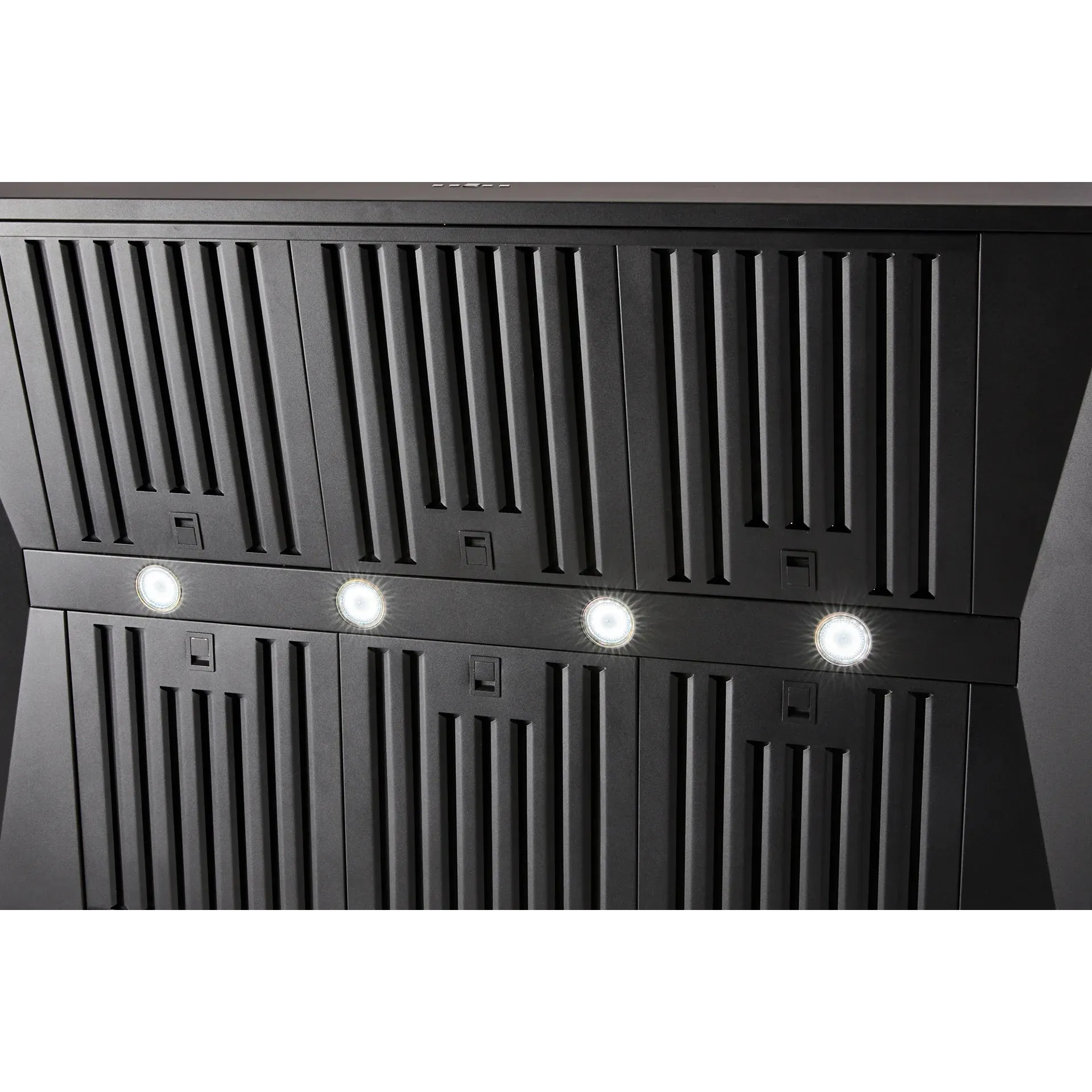 Schweigen 120cm Black BBQ Canopy Rangehood with Twin On Board Motors CL7372B