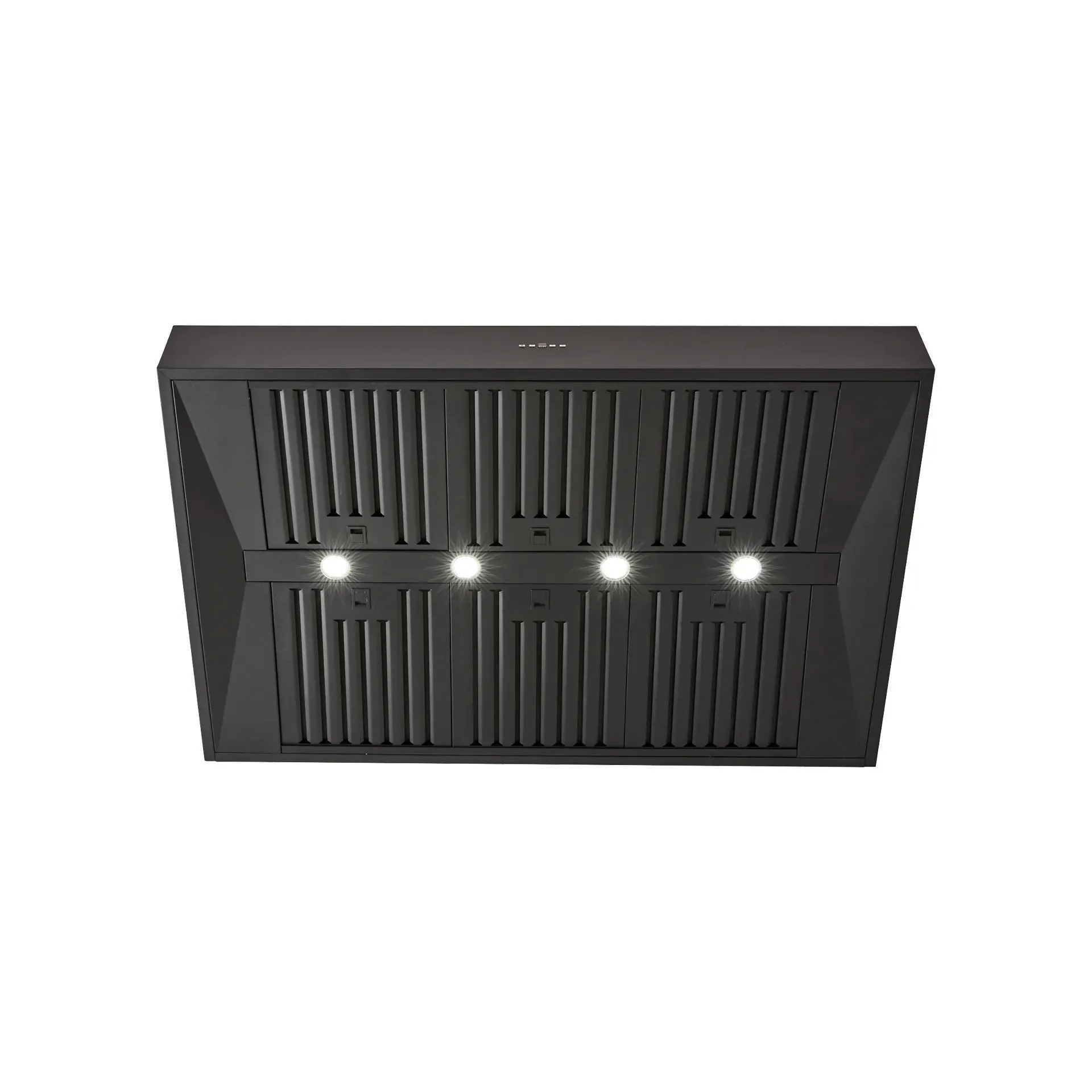 Schweigen 120cm Black BBQ Canopy Rangehood with Twin On Board Motors CL7372B