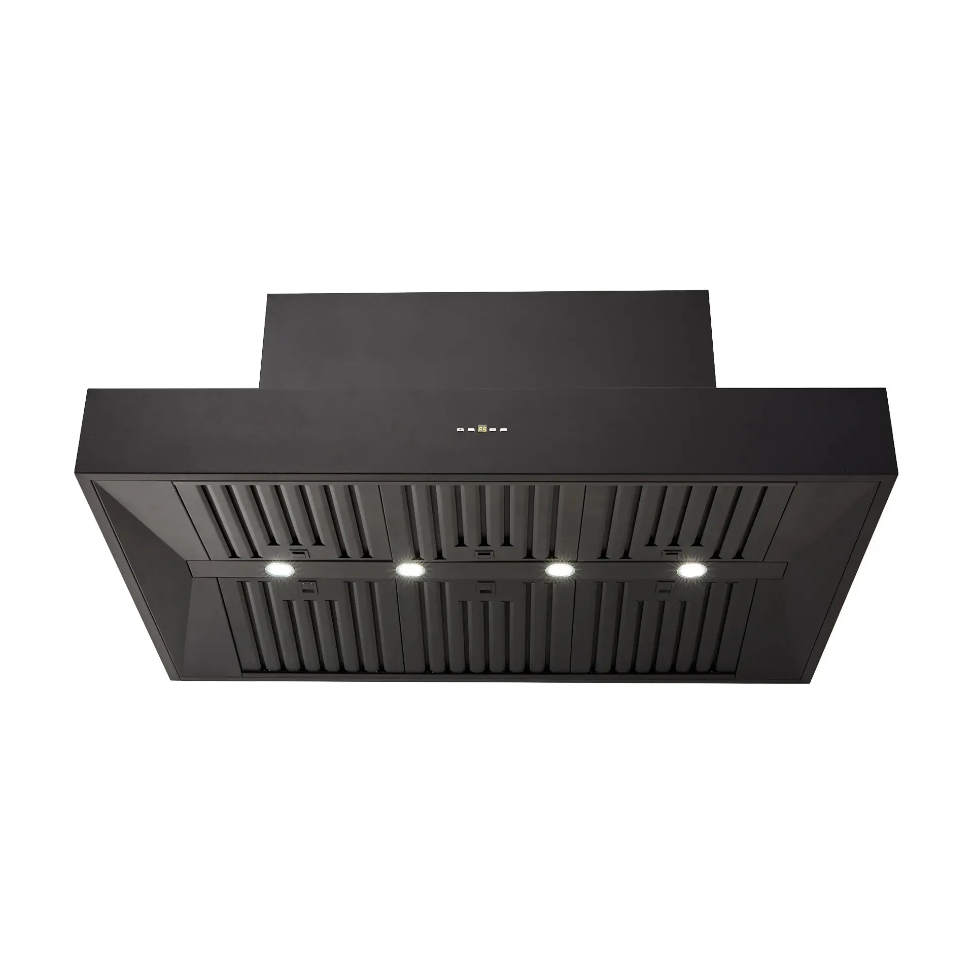 Schweigen 120cm Black BBQ Canopy Rangehood with Twin On Board Motors CL7372B