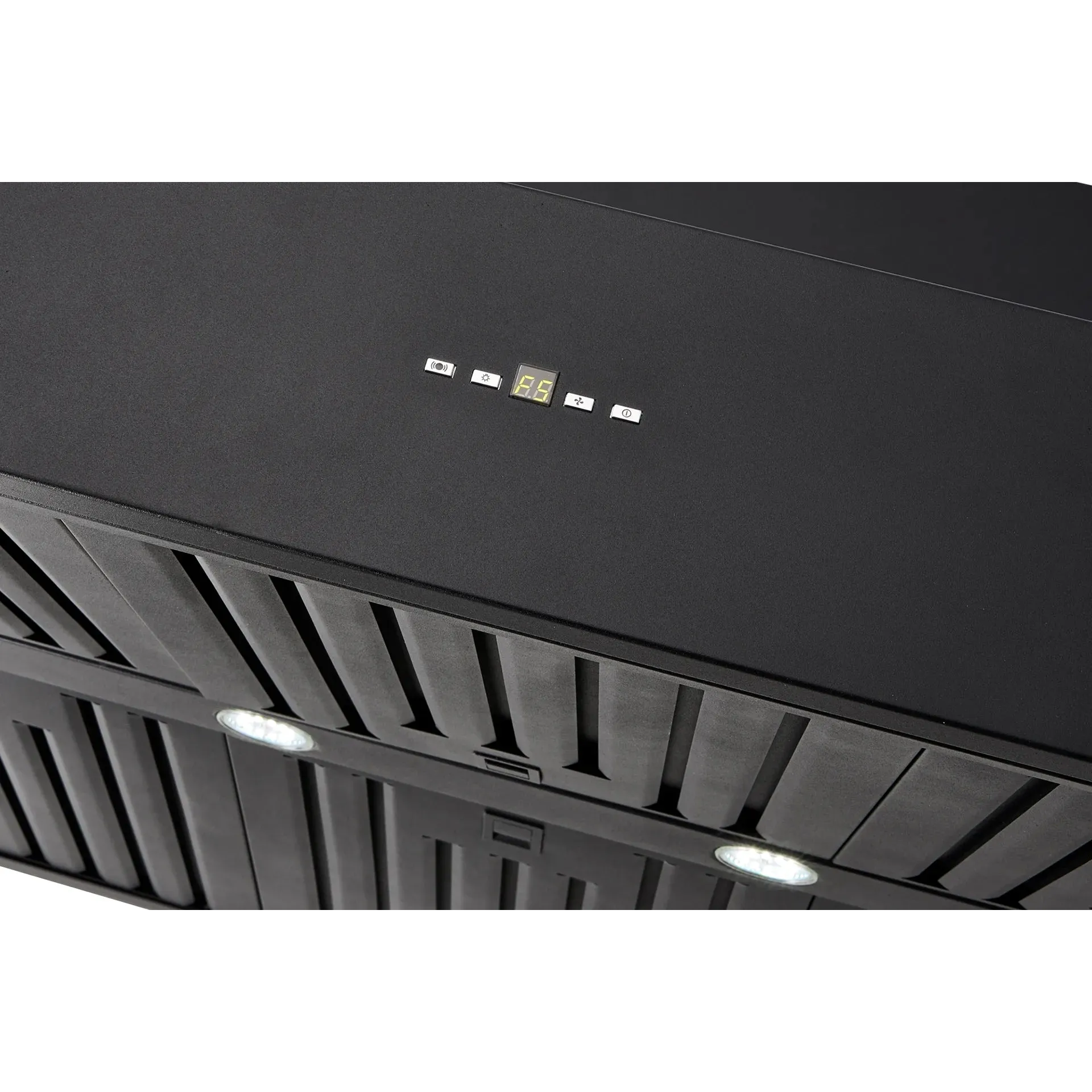 Schweigen 120cm Black BBQ Canopy Rangehood with Twin On Board Motors CL7372B