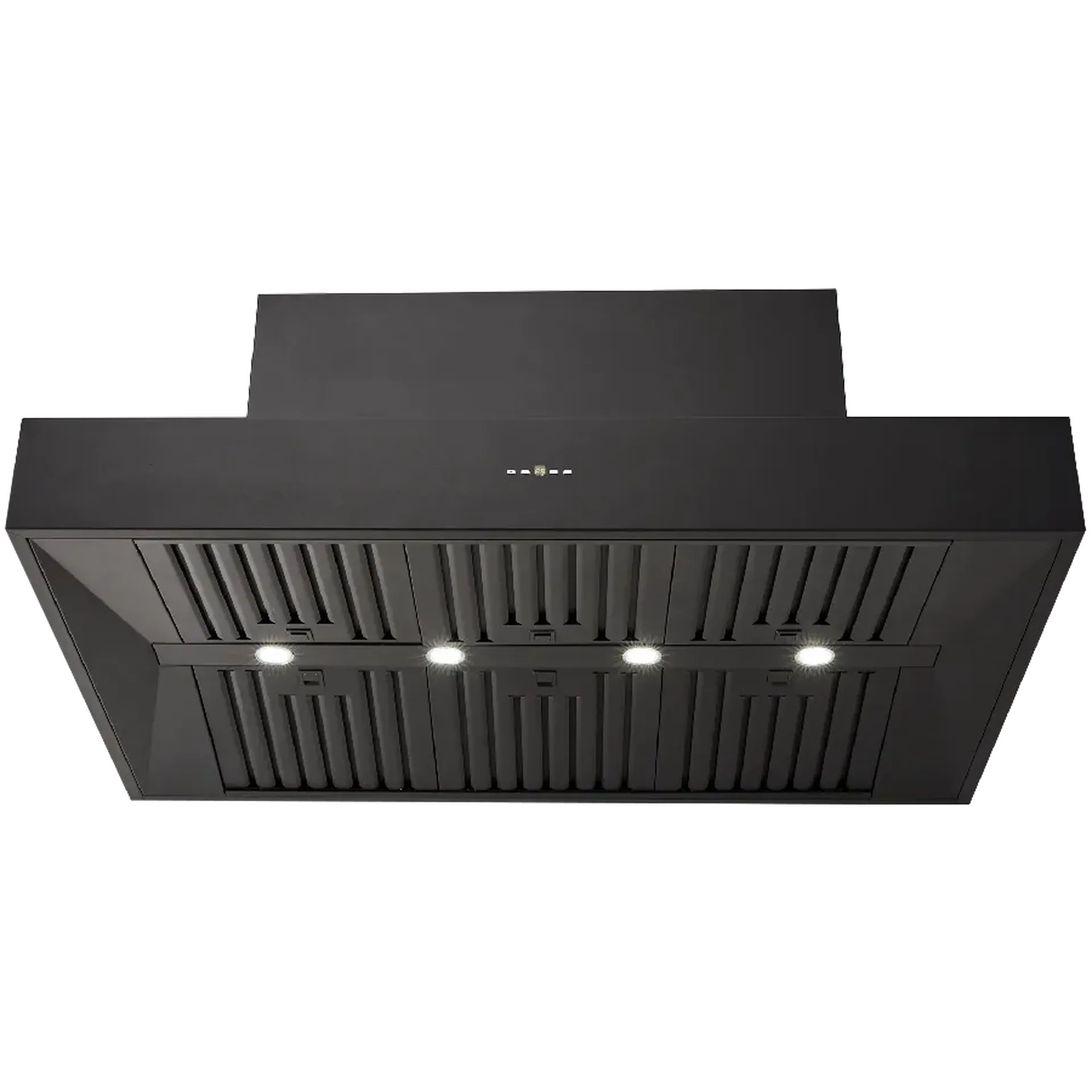 Schweigen 120cm Black BBQ Canopy Rangehood with Twin On Board Motors CL7372B