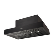 Schweigen 120cm Black BBQ Canopy Rangehood with Twin On Board Motors CL7372B