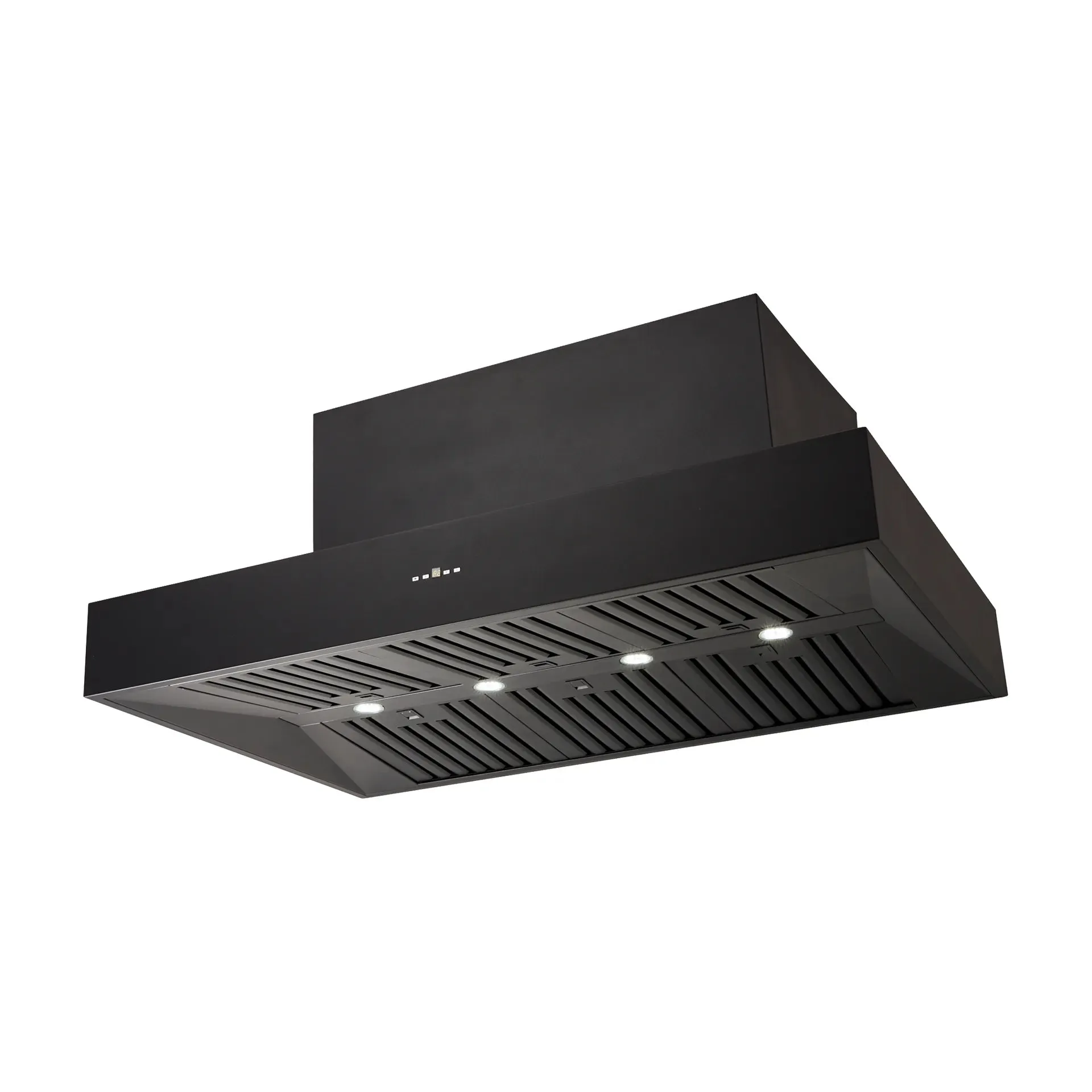 Schweigen 120cm Black BBQ Canopy Rangehood with Twin On Board Motors CL7372B