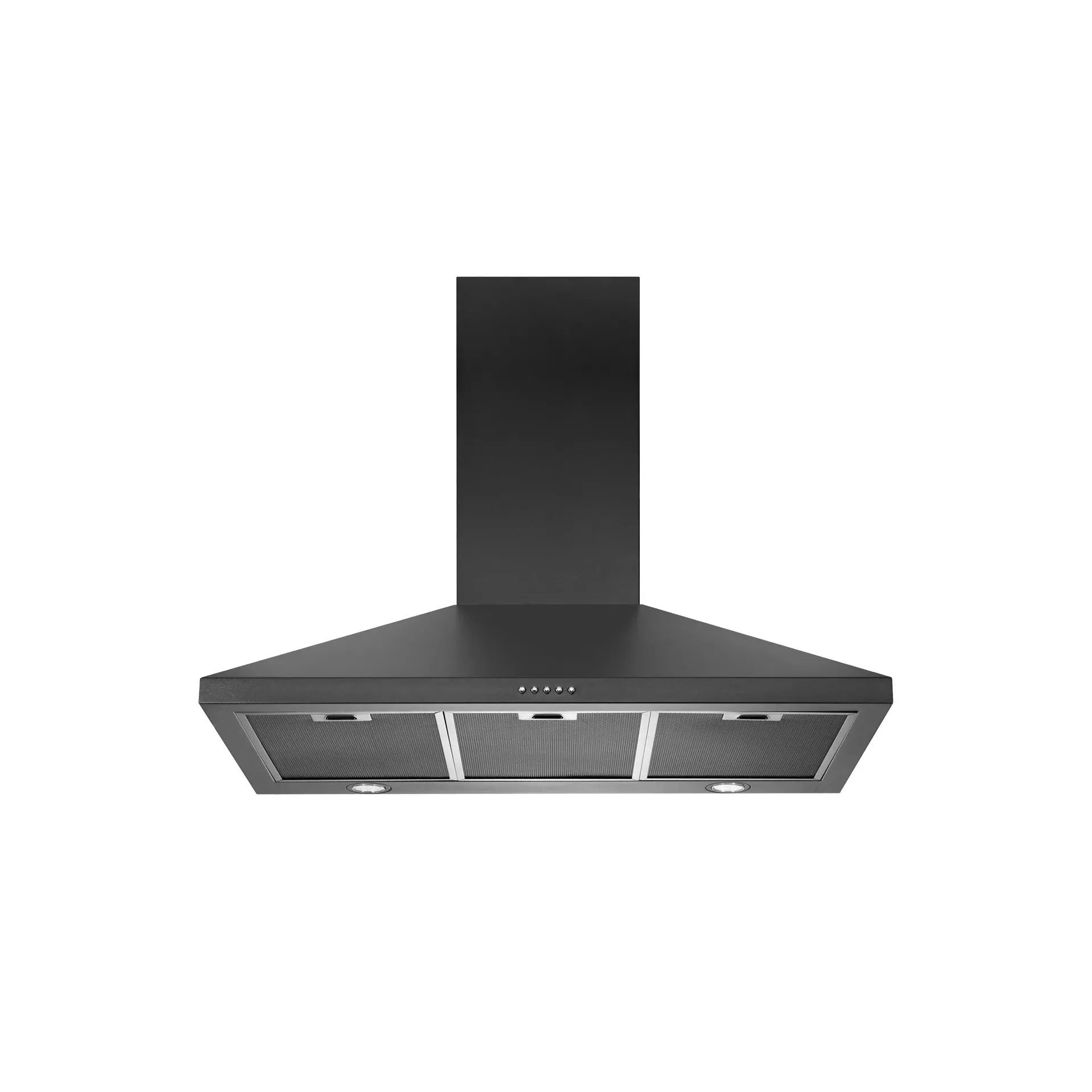 Schweigen 90cm Black Wallmount Rangehood with On Board Motor TRI-900B