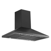 Schweigen 90cm Black Wallmount Rangehood with On Board Motor TRI-900B