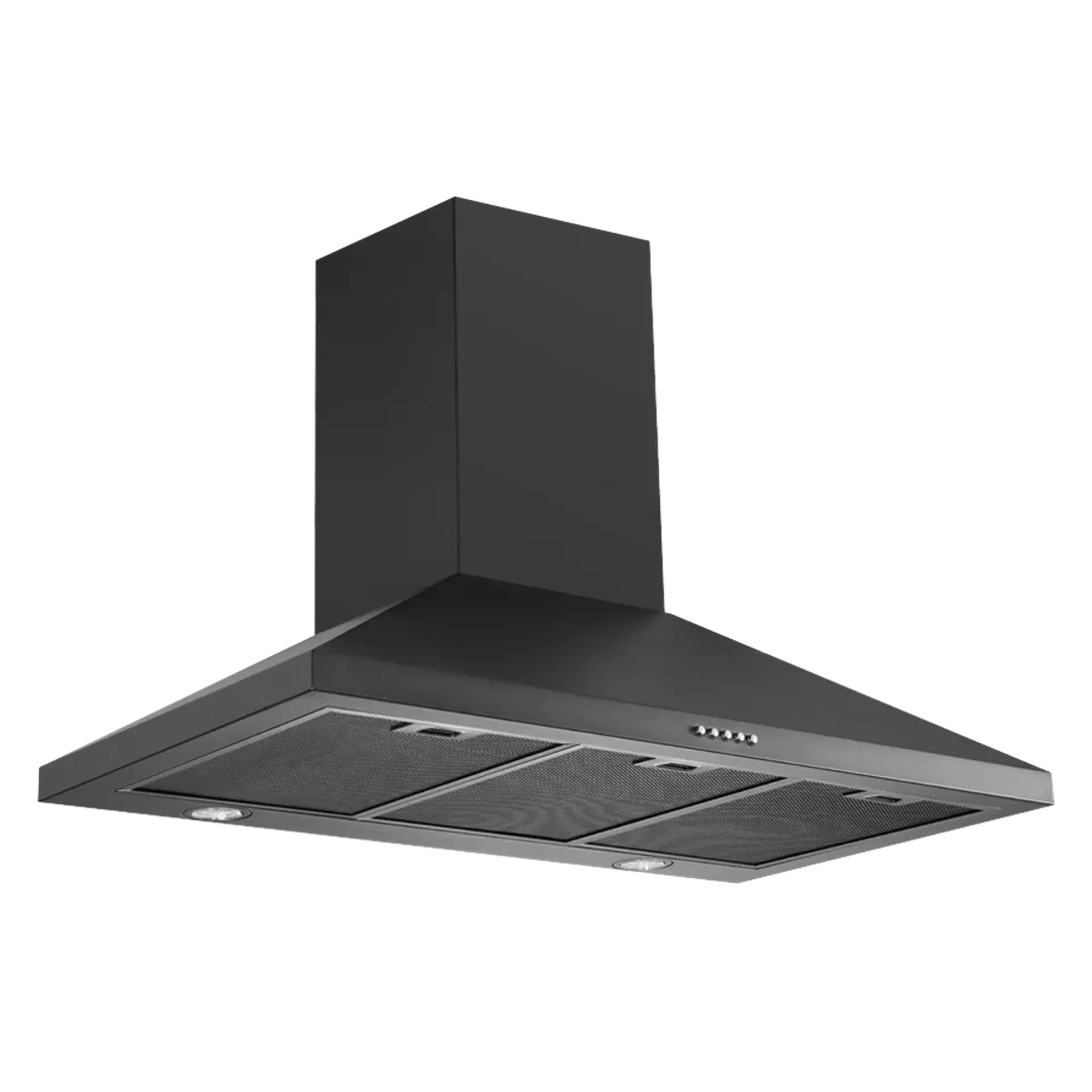 Schweigen 90cm Black Wallmount Rangehood with On Board Motor TRI-900B
