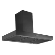 Schweigen 90cm Black Wallmount Rangehood with On Board Motor TSH-900B