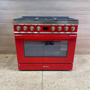 Smeg 90cm Red Freestanding Portofino Oven CPF9GPRA - Ex Display