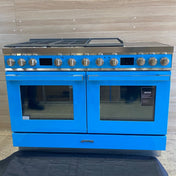 Smeg 120cm Turquoise Dual Fuel Freestanding Portofino Oven CPF120IGMPTA - Ex Display