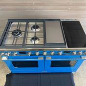 Smeg 120cm Turquoise Dual Fuel Freestanding Portofino Oven CPF120IGMPTA - Ex Display