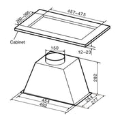 AEG 50cm Undermount Integrated Rangehood DGE3650HB - Factory Seconds