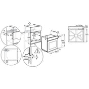 AEG 60cm Multi Function Oven BEB231011M - Ex Display