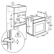 AEG 60cm Pyroluxe Multi Function Oven BPK556360M - Factory Seconds
