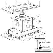 AEG 77cm Undermount Rangehood DGE5860HM - Ex Display