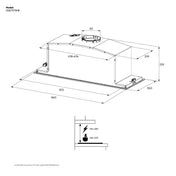 AEG 86cm Undermount Integrated Rangehood DGE7970HB - Factory Seconds