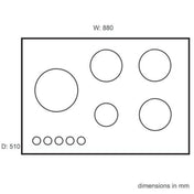 AEG 90cm 5 Burner Gas Cooktop HG975550VB - Ex Display