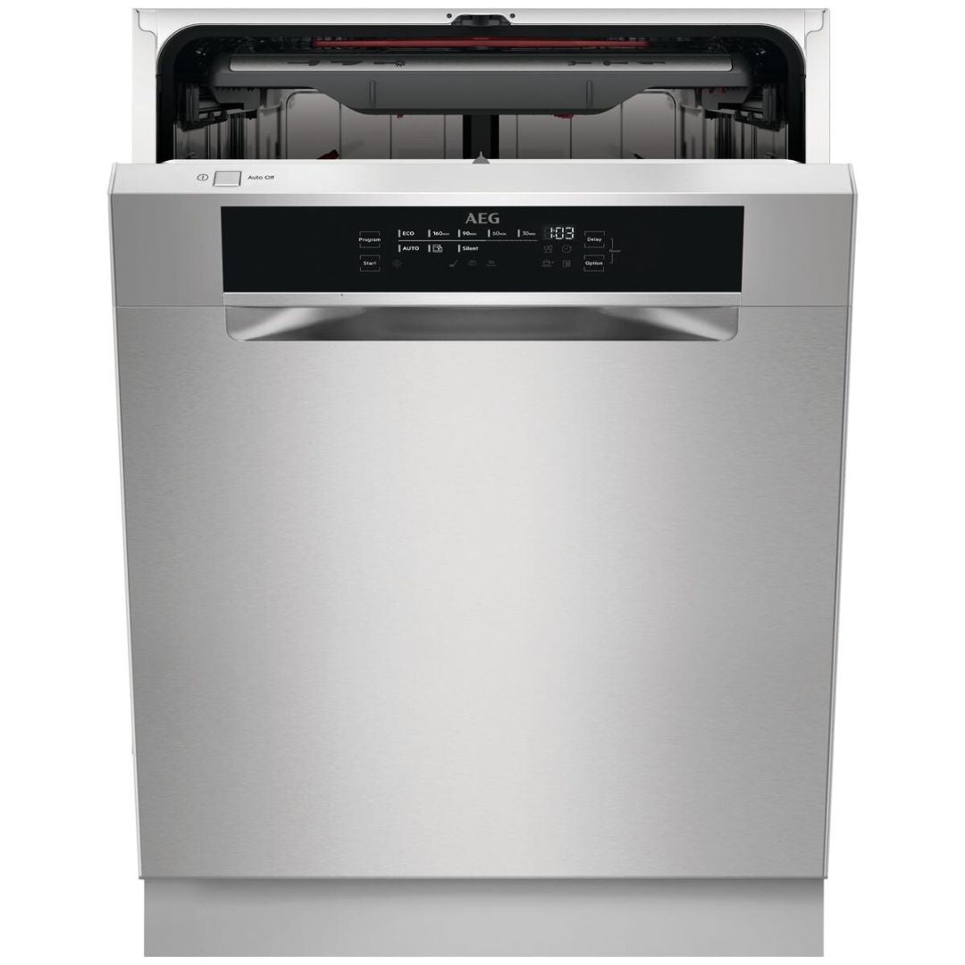 AEG 60cm Built Under Stainless Steel Dishwasher FFE73600PM - Factory Seconds