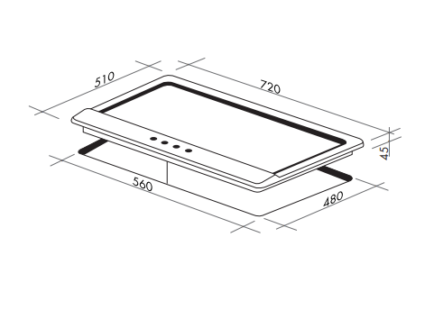 Artusi 70cm Gas Stainless Cooktop AGH70XFFD