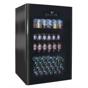 Artusi 100L Single Glass Door Beverage Centre / Bar Fridge ABC1B