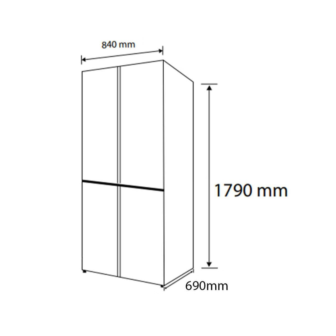Artusi 488L French Door Refrigerator Stainless Steel AFDF620X