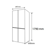Artusi 488L French Door Refrigerator Stainless Steel AFDF620X