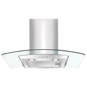 Artusi 90cm Curved Glass Canopy Rangehood ACG900X